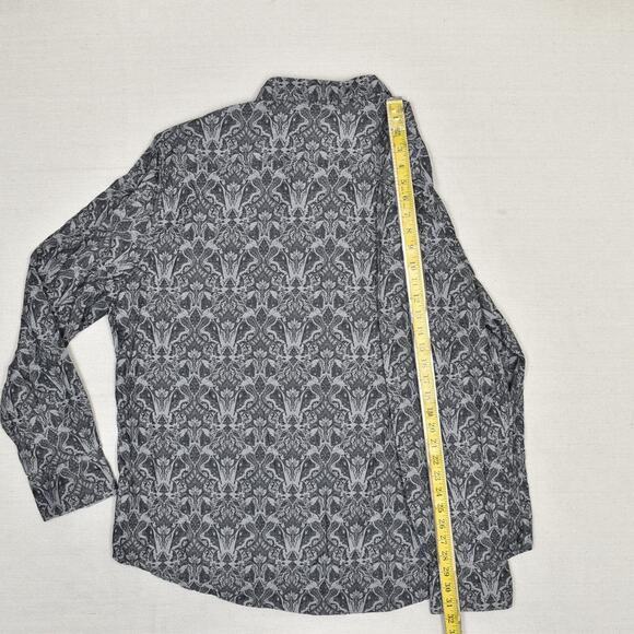 Robert Graham Men's Button Down Shirt Paisley Cotton Gray Size 3XL Classic Fit - Picture 6 of 8